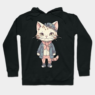 A cute kitty wearing street fashion Hoodie